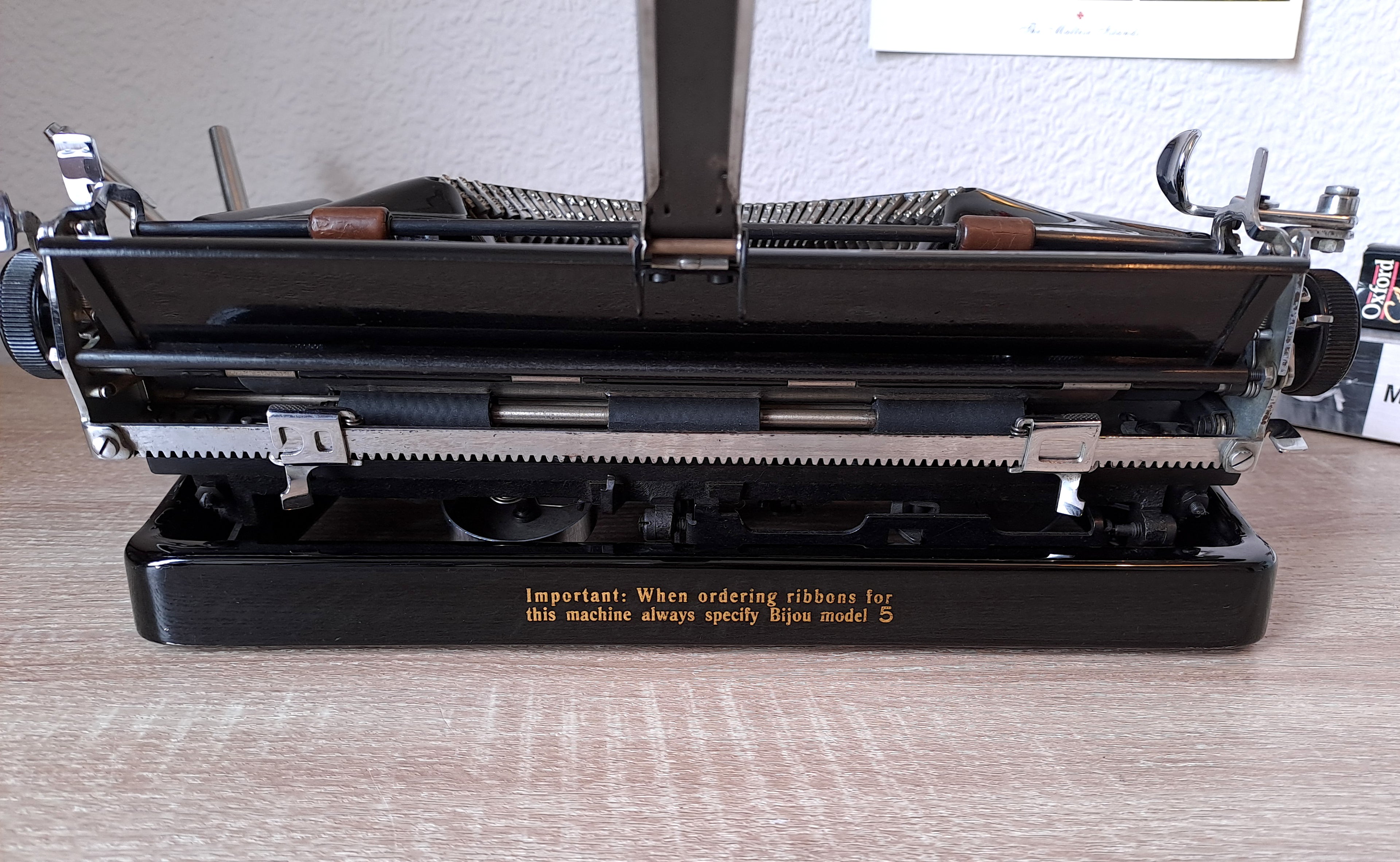 Bijou 5 Typewriter, New Platen