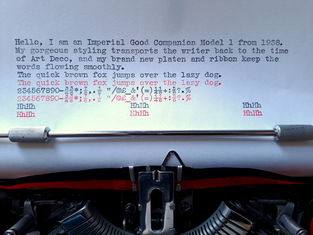 Imperial Good Companion Typewriter, New Platen