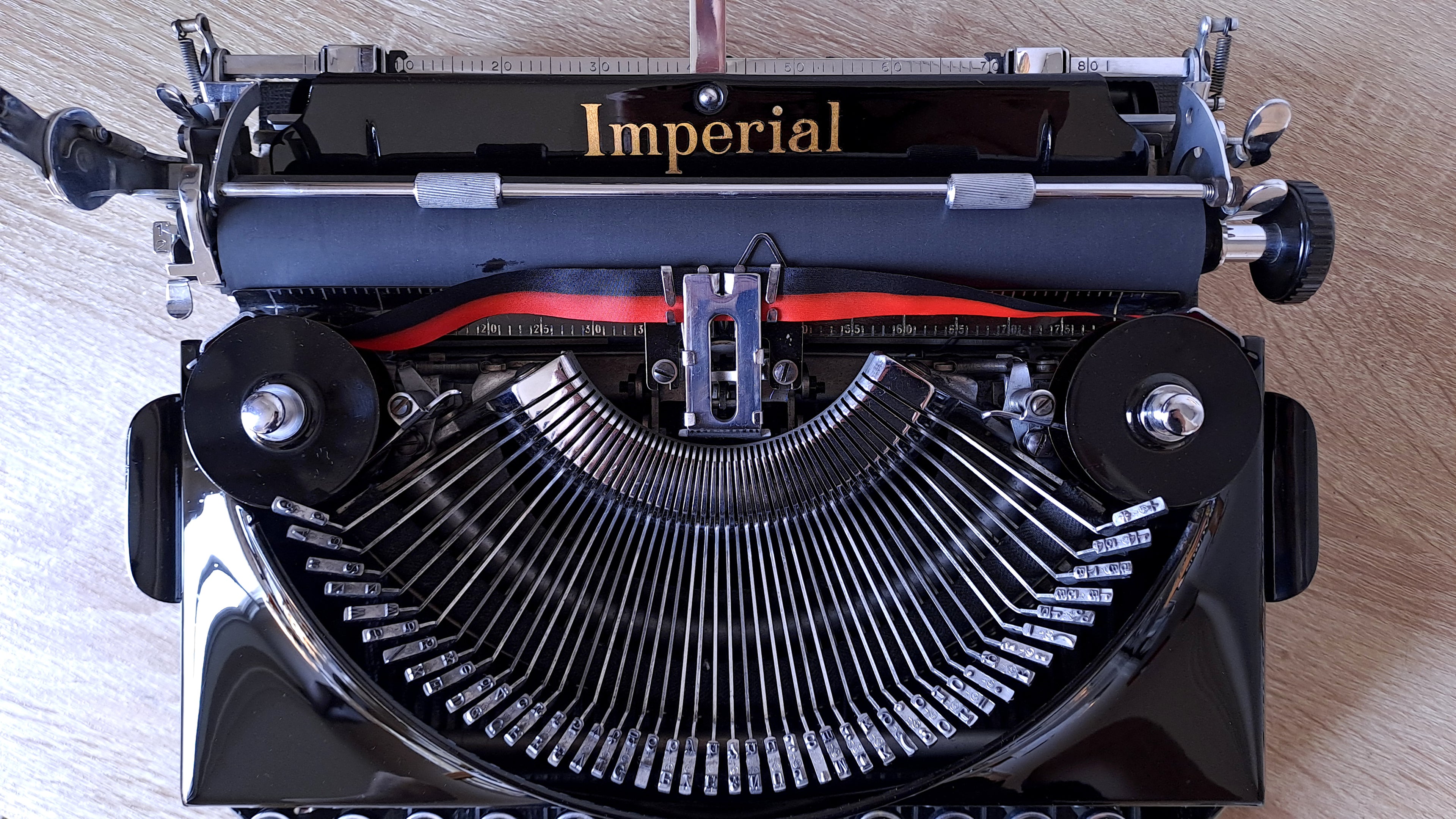 Imperial Good Companion Typewriter with Rare Secretarial Case, New Platen & Baseboard Feet