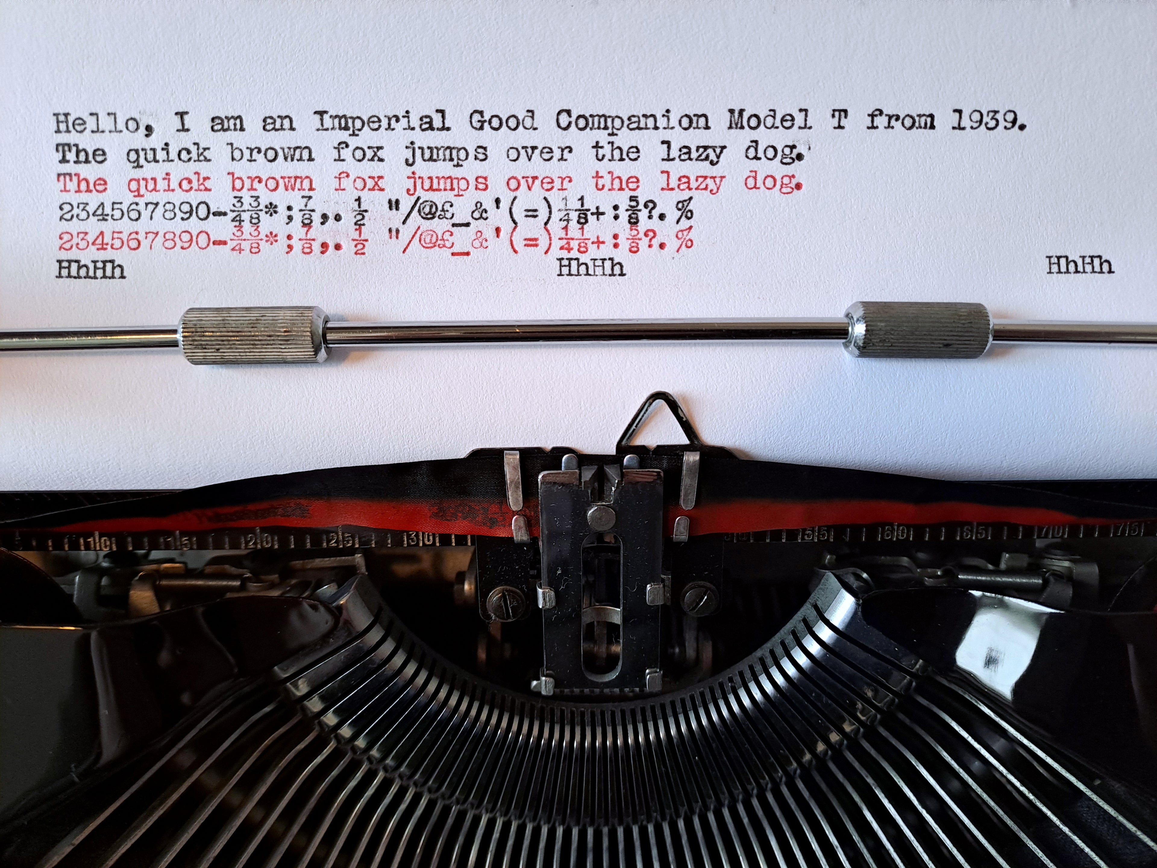 Imperial Good Companion Model T Typewriter, New Platen