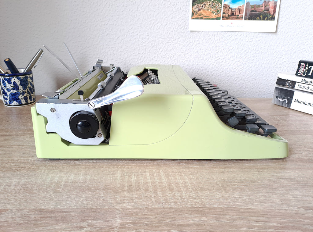 Green Olivetti Lettera 32 Typewriter