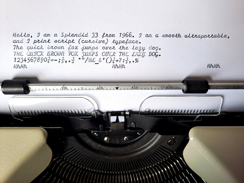 Script (cursive) Olympia Splendid 33 Typewriter